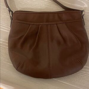 Elegant Brown Leather Shoulder Bag
